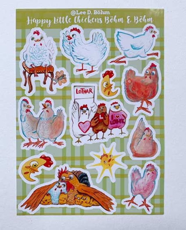 Stickersheet "Happy Little Chickens"