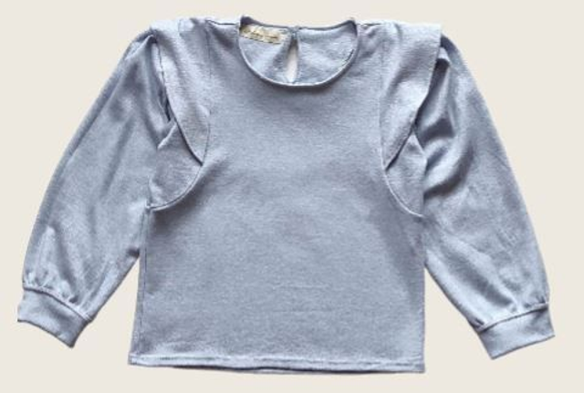 Sweat maille bleu clair