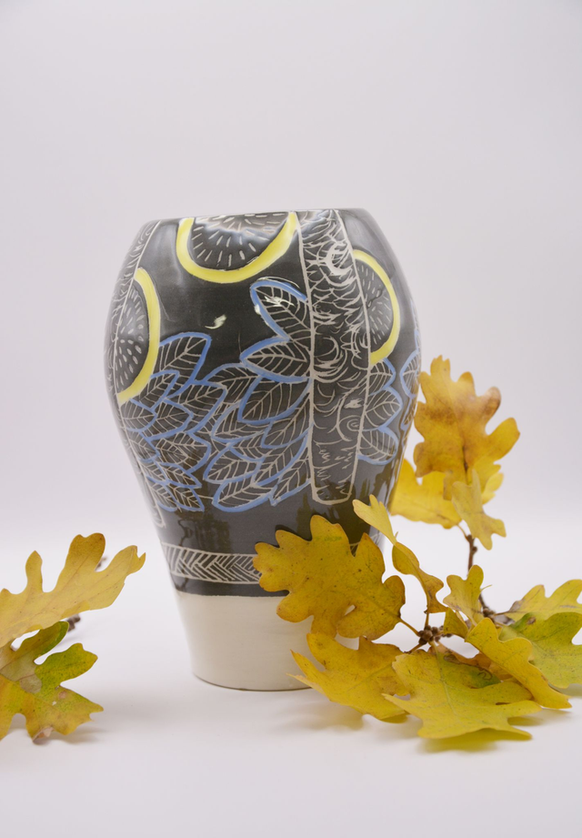 Vase "forêt en automne"