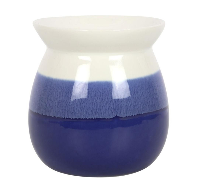 Blue Reactive Glazed Ceramic Burner