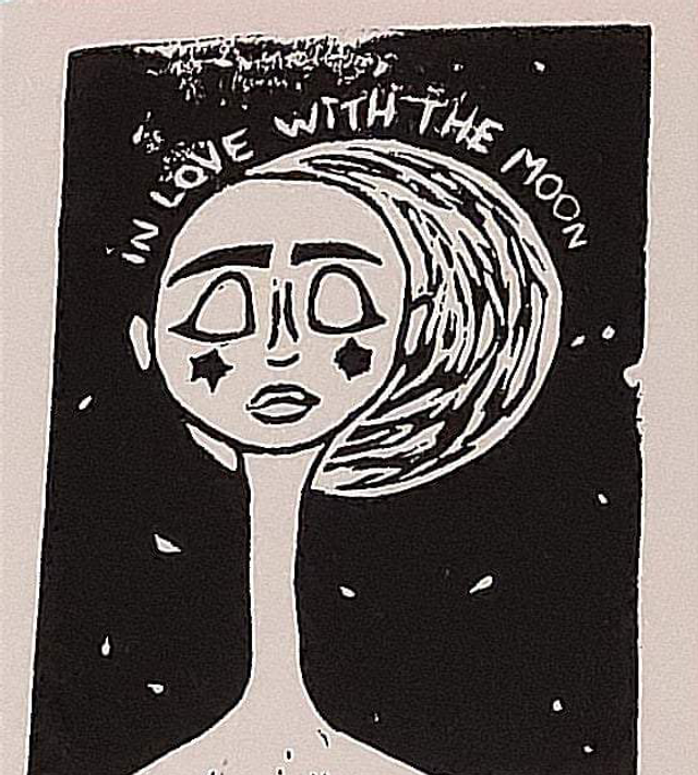 Linogravure • Moon Love