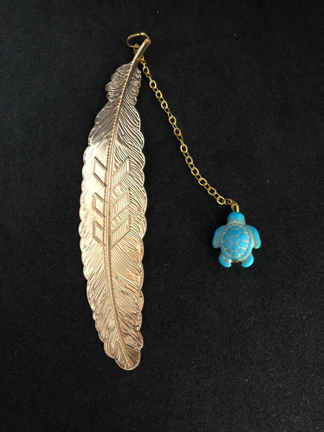 marque page en turquoise 