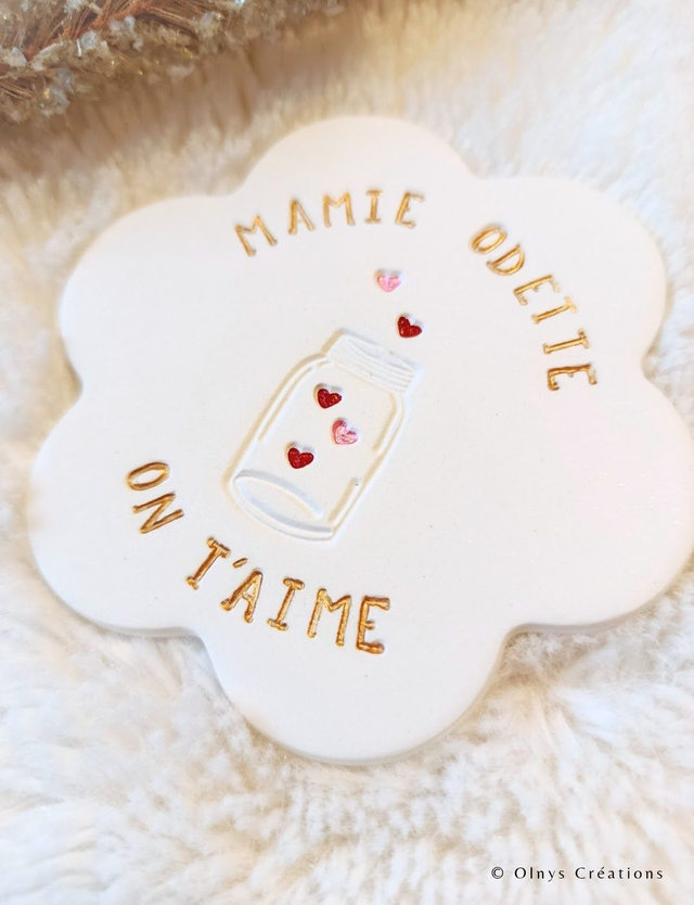 Maxi magnet personnalisé en argile - Fête des grands-mères