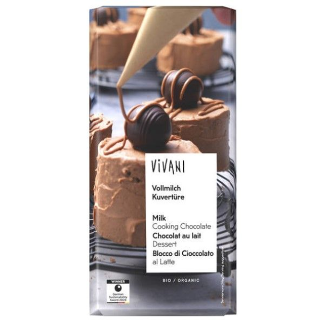 Vivani Vollmilch-Kuvertüre 150g Tafel