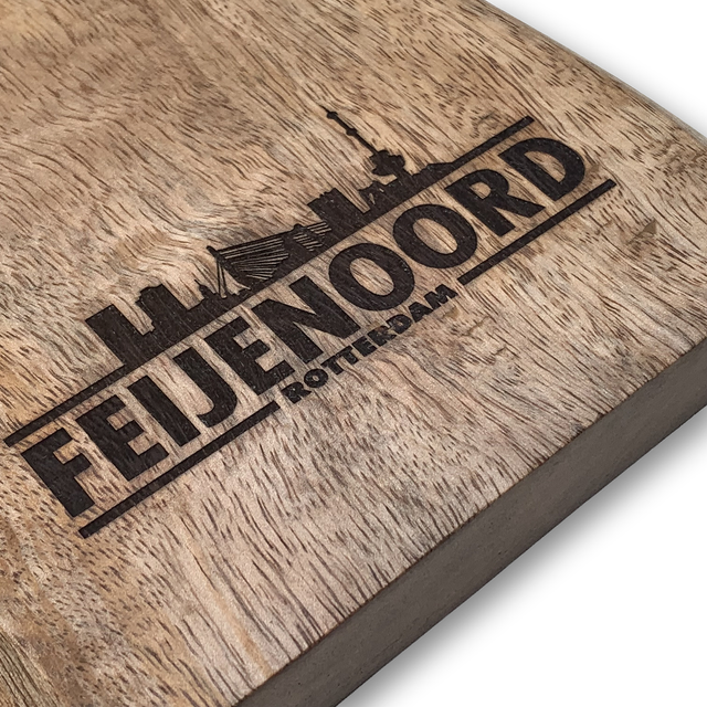 Feijenoord Serveerplank van Mangohout - Ca. 40x17 cm*