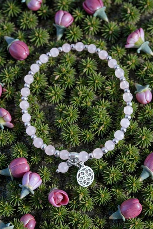 Bracelet Quartz rose minis perles - Amour inconditionnel