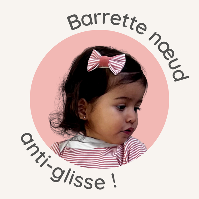 Barrette nœud anti-glisse