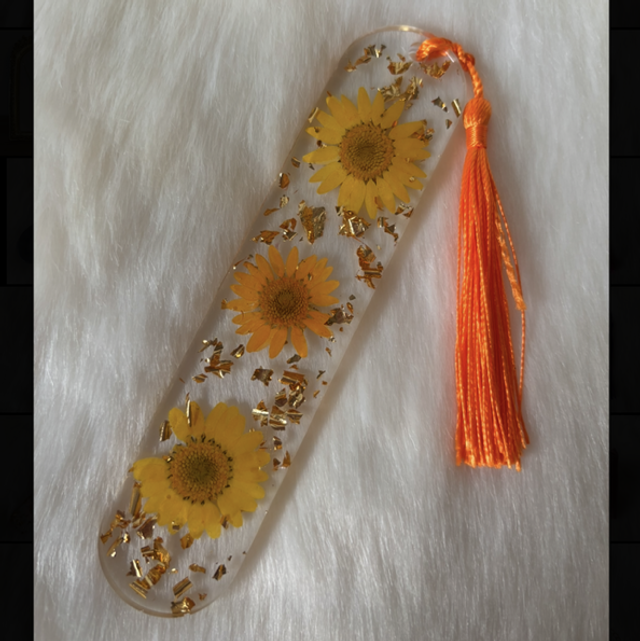 Marque-pages fleurs orange