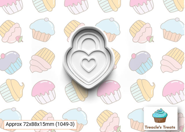 Valentines Theme Fondant/cookie stamps with cutters (Set 9)