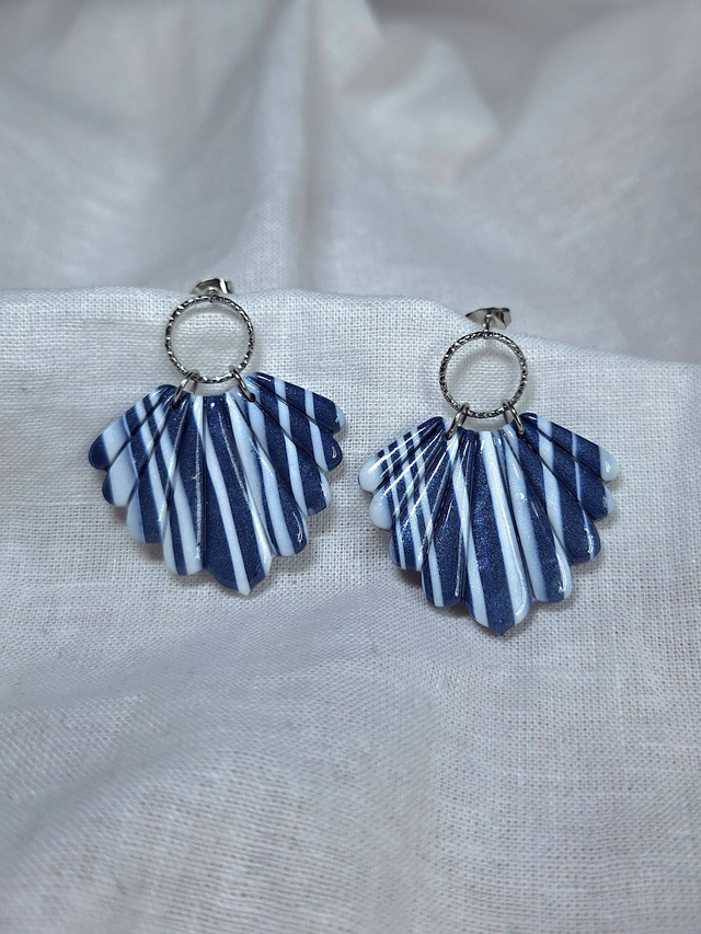 Zélie - Porcelaine bleue et blanche (argenté)