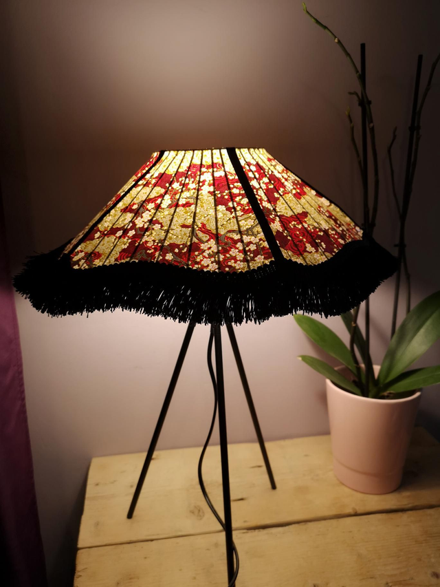 Lampe - papier washi - fleurs de prunier - luminaire - La&amp;Titia 