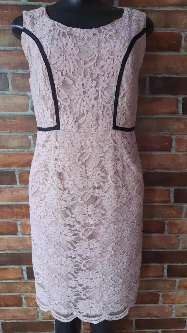 Vestido Tubinho Salmão T/40 FORRADO