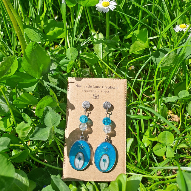 Boucles d'oreilles bouton étoilé