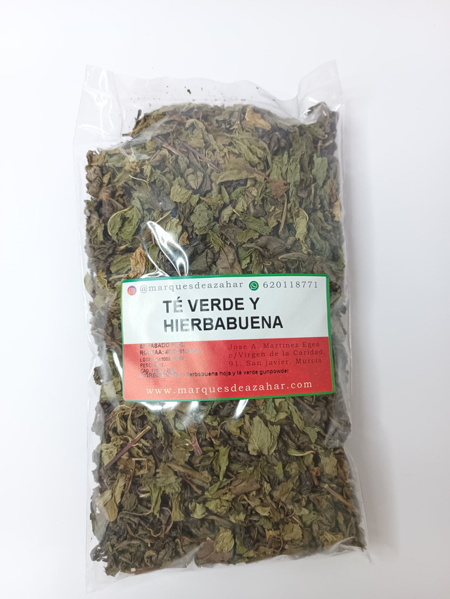 Té verde y hierbabuena