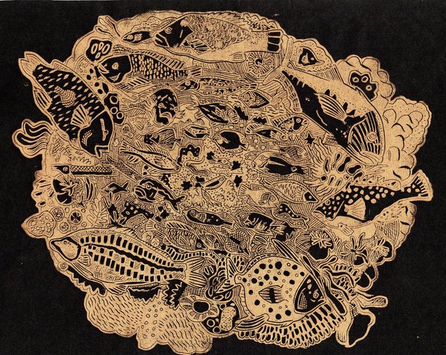 Impression Fishy fish doré A3