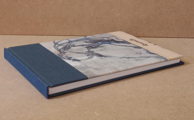 Carnet Aquarelle Entrelacs/bleu 200