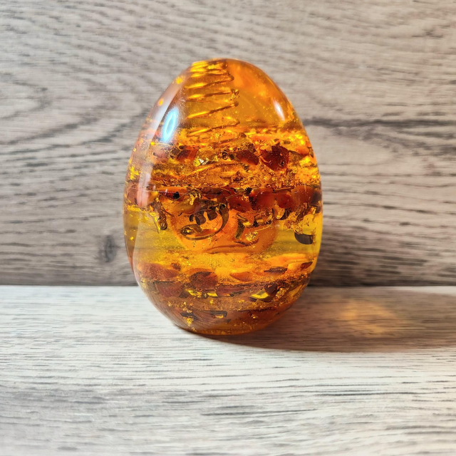 Orgonite oeuf cornaline 
