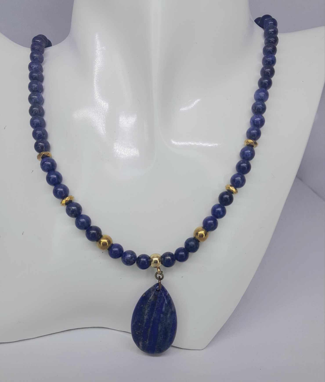 Collier Lapis lazuli 6 mm