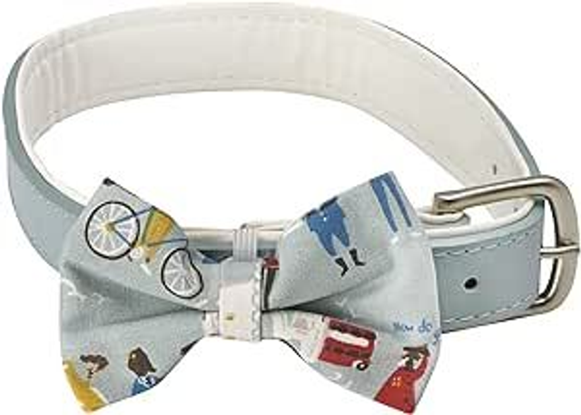 Cath Kidston Leather Dog Bow Tie Collar