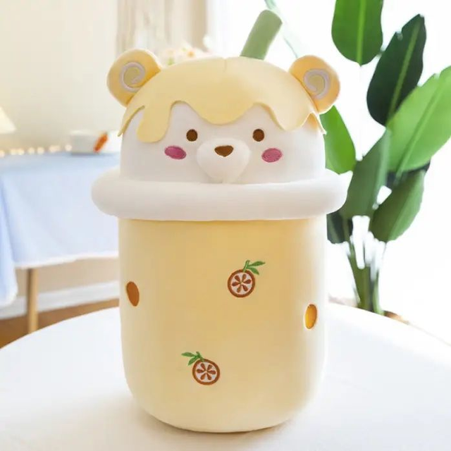 Bear Boba Bubble Tea Plushies Yellow  30cm / 11.8in