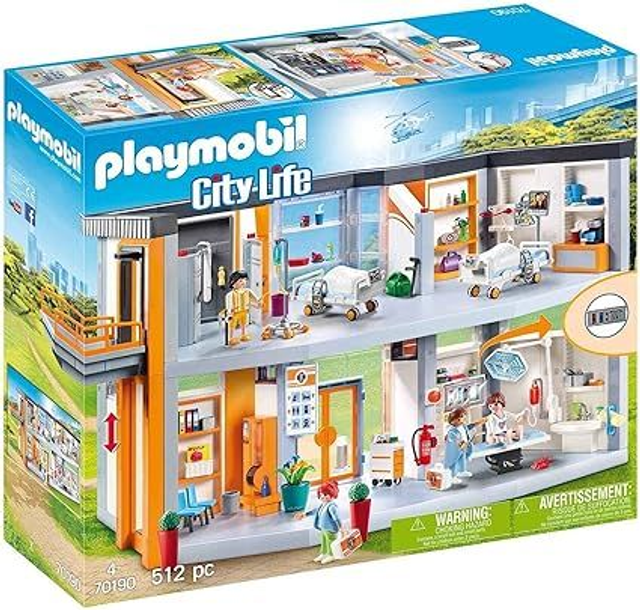 PLAYMOBIL 70190 Hôpital aménagé - City Life- L&#039;hôpital