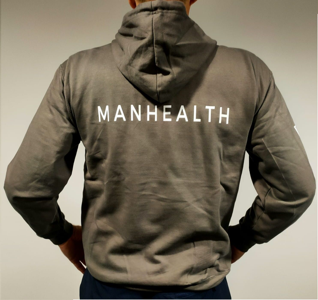M A N H E A L T H Hoodie (Steel Grey featured in photo)