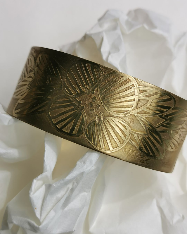 bracelet manchette «flora» 1