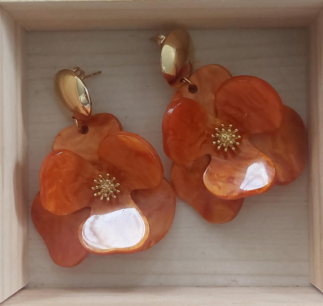 Boucles d'oreilles Irma orange