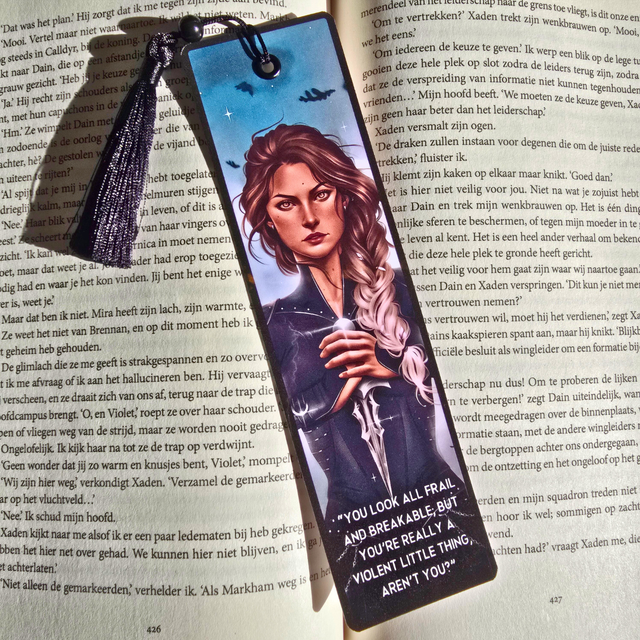 Fourth Wing - Violet - Luxury Bookmark with tassel