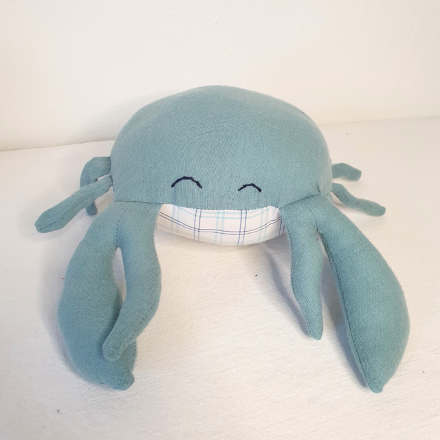 Crabe vert d'eau à carreaux - Les Doudous de la Mer