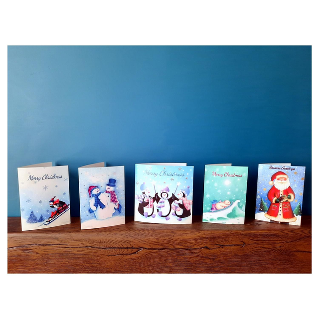 Set 1 Cute Christmas Characters Card Set