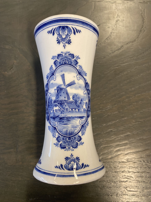 Delfts blauw vaasje 12cm