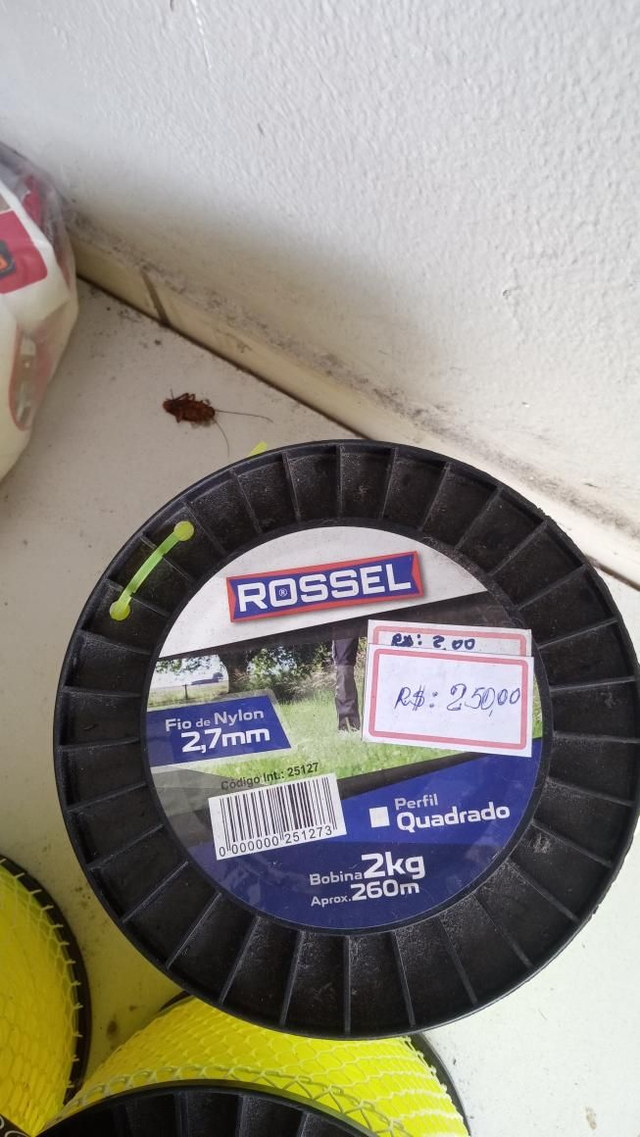 Fio Nylon Roçadeira 2,7mm 260m Quadrado