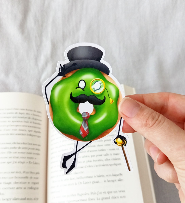Marque page donut gentleman 