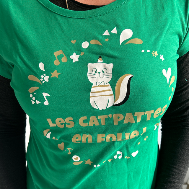 Teeshirt vert en folie M