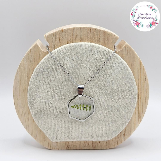 Collier "Fougère" argenté