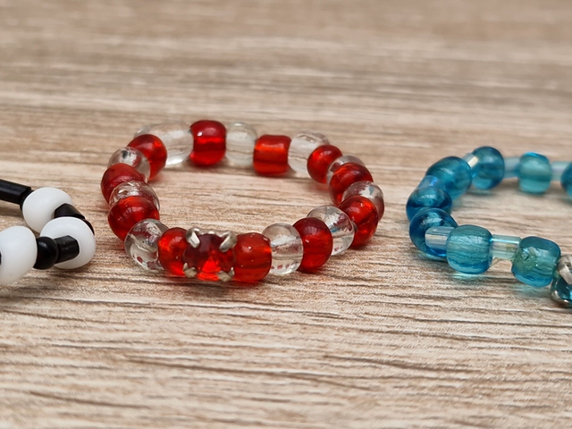 Lot 4 Bagues Elastique Perles Strass