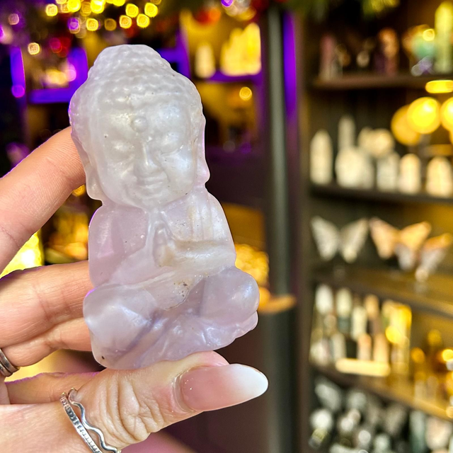 Fluorite Buddha Carving R58BG1