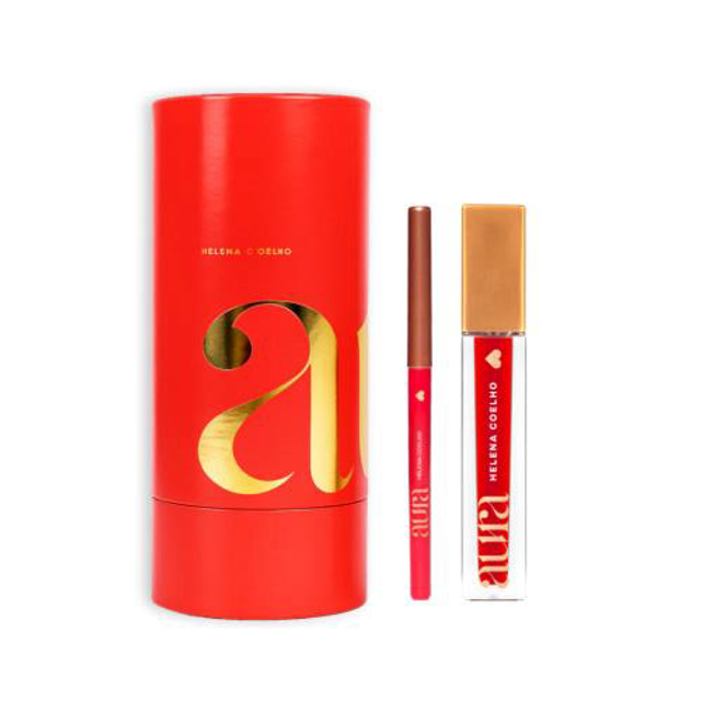 1002128 Coffret  Aura Signature Lips Unbreakable Red