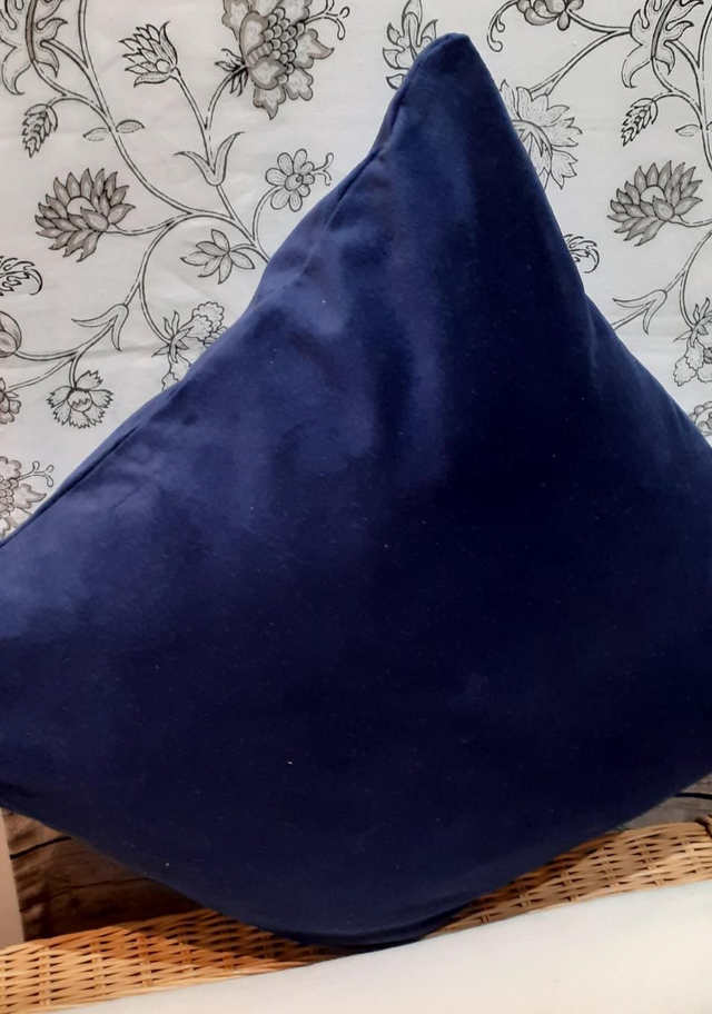 Handmade Kissenhülle Samt in NachtBlau