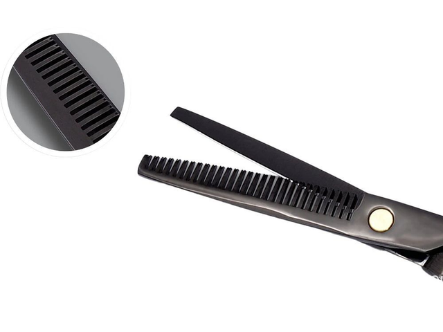 Ciseaux à effiler, ciseaux de coiffure noirs