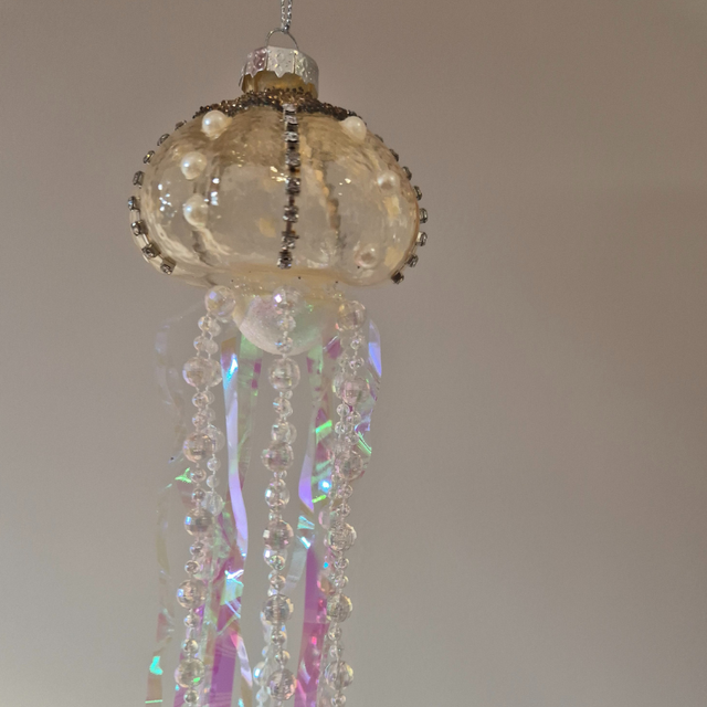 Kerstahnger glas Jellyfish 