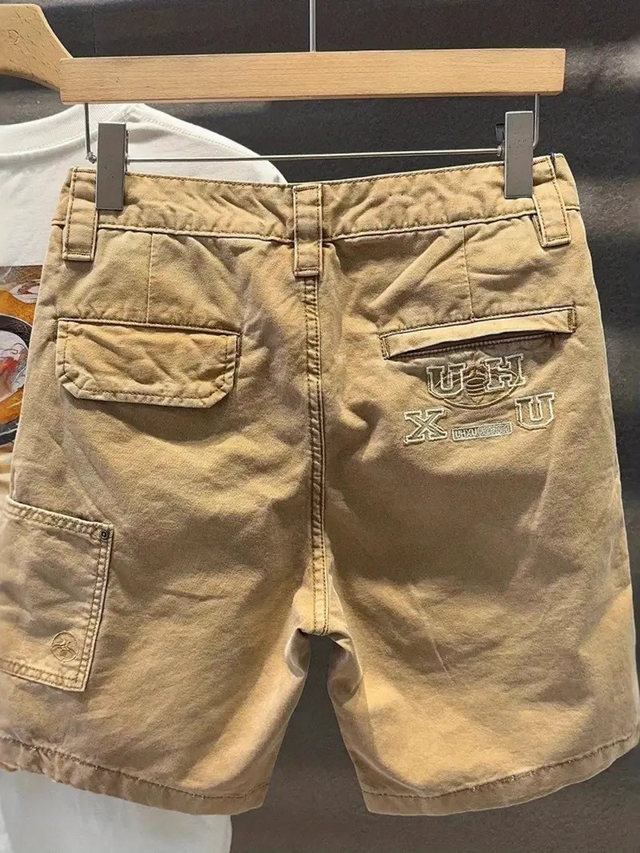 Men's High-end canvas casual shorts