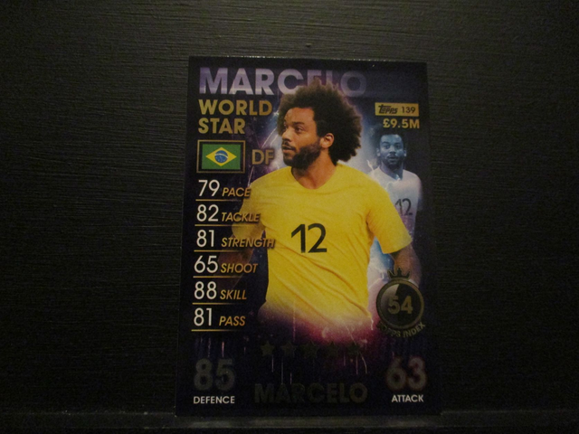 Marcelo - World Star Match Attax 101 Original Trading Card