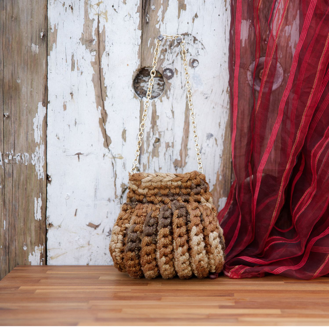 Sac à main bourse, au crochet, réalisation artisanale créateur (handmade)