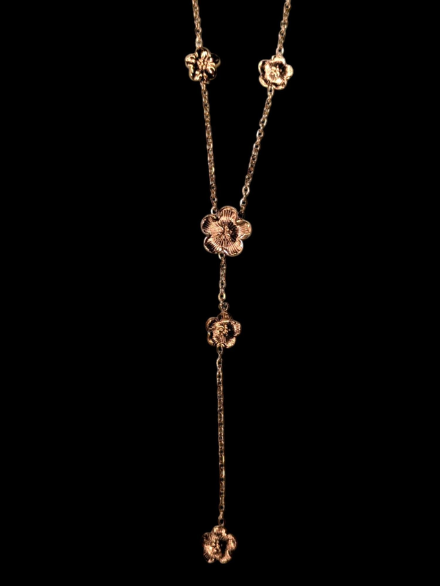 Collier fleurs d&#039;or 