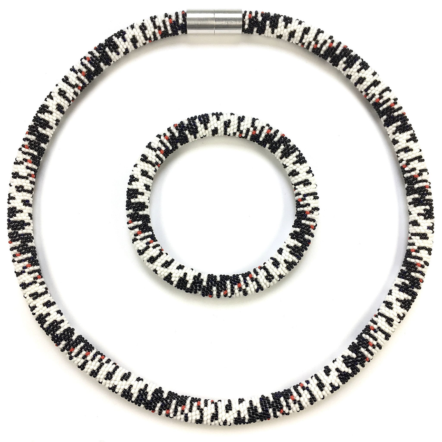 Set "wave dance with red dots"