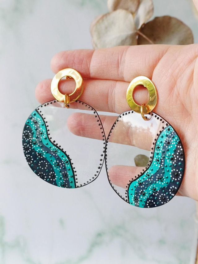 " Bluey " - Boucles d'oreilles Verres de lunettes