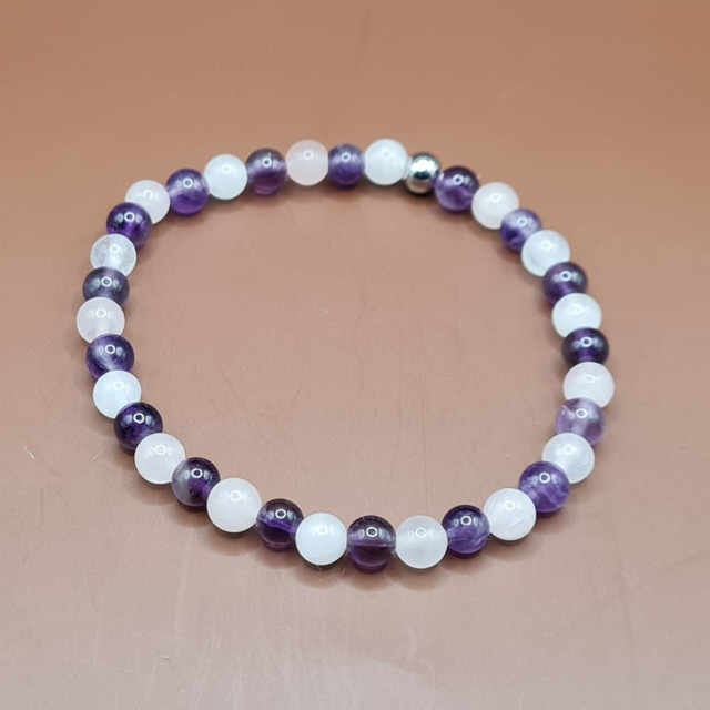 Bracelet Améthyste – quartz rose