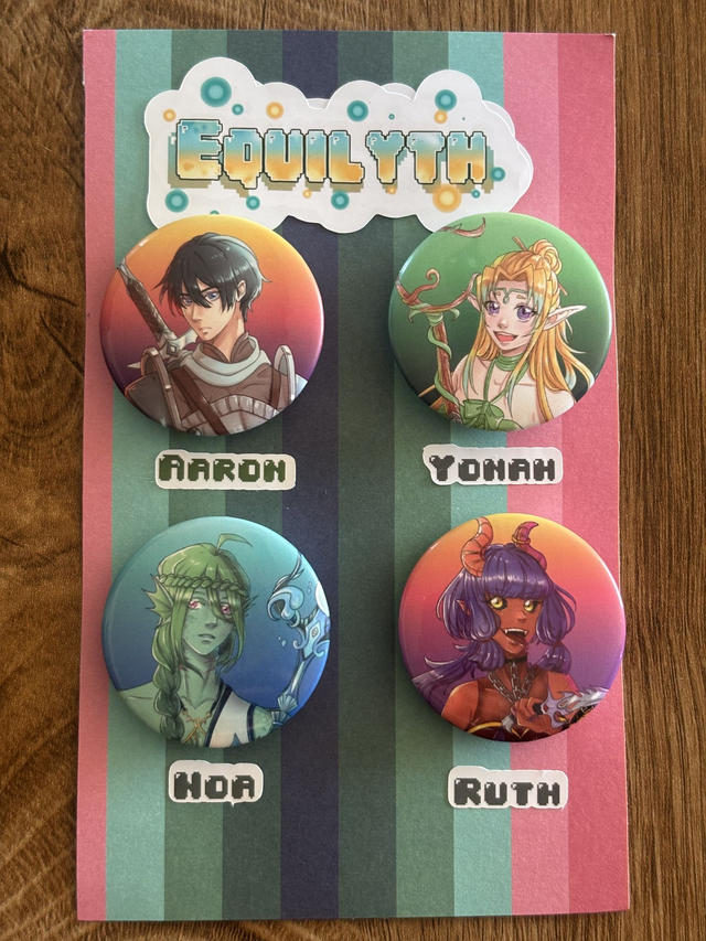 Set 4 badges Equilyth 35mm